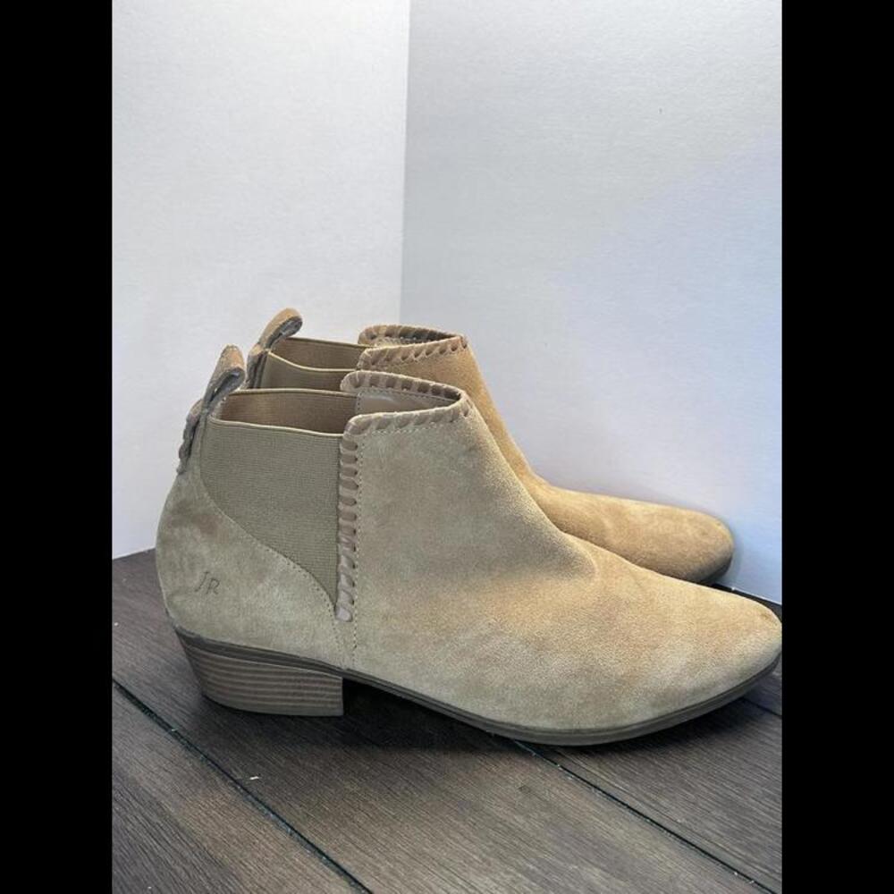 Jack Rogers suede brown booties women's size 9